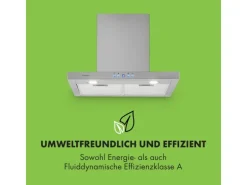 Klarstein Limelight Dunstabzugshaube 60cm Wandhaube 600m³/h Edelstahl Silber