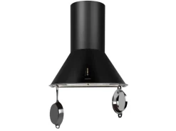 Klarstein Lumio Primo Retro-Dunstabzugshaube 60cm 490 m³/h LED-Leuchten Schwarz