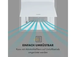 Klarstein Mirage 60 Dunstabzugshaube 550 m³/h Touch-Panel Ambient EEC A+ Weiß