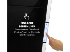 Klarstein Mirage 60 Dunstabzugshaube 550m³/h Touch-Panel RGB-Ambiente-Licht Glas Schwarz