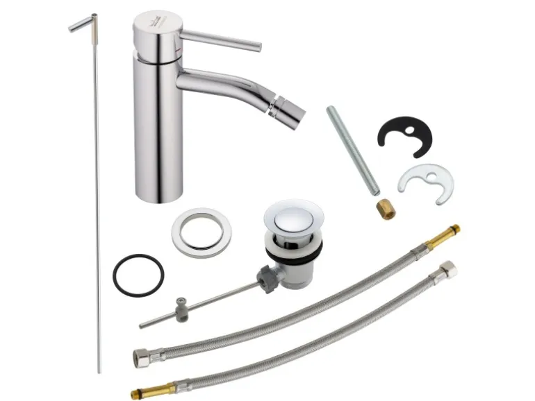 Kronenbach Bidet-Einhebelmischer Lima 2.0 mit Ablaufgarnitur in Chrom