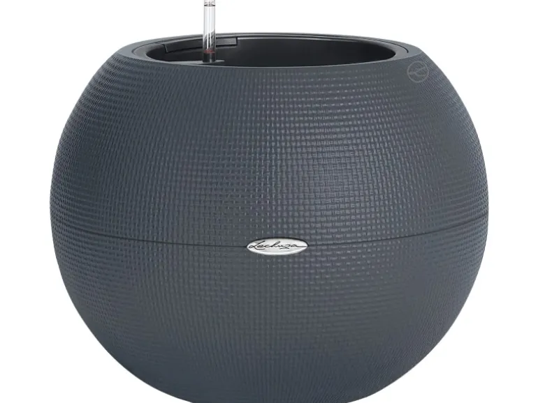 Lechuza® Übertopf Puro Schiefergrau Ø 50 cm integriertes Erdbewässerungssystem