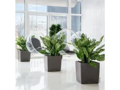 Lechuza® Pflanzgefäß Cube Premium 50 cm x 50 cm Anthrazit metallic