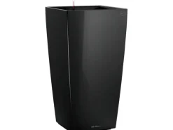 Lechuza® Pflanzgefäß Cubico Premium 50 cm x 50 cm Schwarz hochglanz
