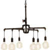 Luce Design Pendelleuchte Amarcord Rostbraun 6-flammig