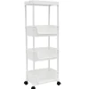 MAKLIK Küchenrollwagen mit 3 Körben 35x24x100 cm Weiß