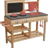 Matschküche FSC® Tanne 93 cm x 82,5 cm x 32 cm Rot-Grau-Schwarz