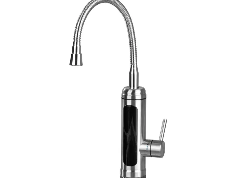 Maxxmee Warm und Kaltwasserarmatur mit integrierter Heizspirale Edelstahl 3600 W