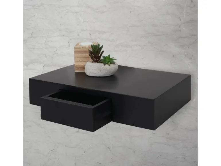 MCW Wandregal Cher 8x40x25cm Schwarz