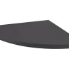 MDF-Eckregal Oldham 1,8 cm x 30 cm x 30 cm Mattschwarz