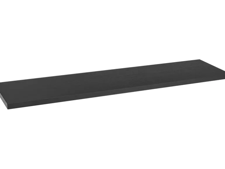 MDF-Wandregal Oldham 1,8 cm x 80 cm x 20 cm Schwarz