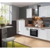 Menke Küchenzeile Artisan Premium 300 cm Landhaus Weiß Artisan-Eiche Nachbildung
