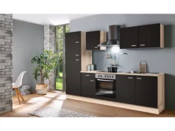 Menke Küchenzeile Classic 270 cm Lava Matt-Sonoma Eiche Nachbildung