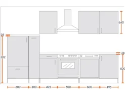 Menke Küchenzeile Premium 310 cm Weiß Hochglanz-Sonoma Eiche Nachbildung