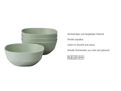 Mepal Silueta Schalen 250 ml 4er Set Nordic White