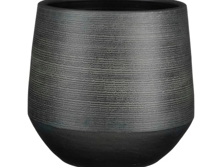 Mica Decorations Übertopf Evora Ø 30 cm x 28 cm Schwarz
