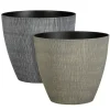 Mica Decorations Topf Mambo 2-fach Sortiert 29 cm x Ø 32,5 cm Grau/Grün