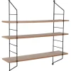 Mirrors & More Metall-Wandregal Ella mit Holz 60 cm x 62 cm x 14,5 cm