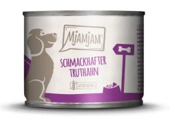 Mjamjam Nassfutter Hund Schmackhafter Truthahn an Leckeren Möhrchen 200 g