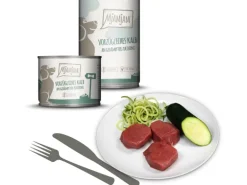 Mjamjam Nassfutter Vorzügliches Kalb an Gedämpfter Zucchini 200 g