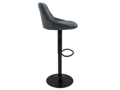 ML-Design Barhocker 4Er Set Bezug aus Kunstleder Anthrazit Gepolsterter Barstuhl