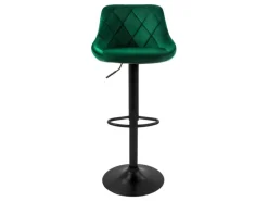 ML-Design Barhocker 2Er Set aus Samt Grün Gepolsterter mit Rückenlehne Fußstütze