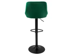 ML-Design Barhocker 2Er Set aus Samt Grün Gepolsterter mit Rückenlehne Fußstütze