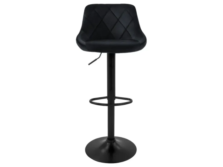 ML-Design Barhocker 4Er Set aus Samt Schwarz Gepolsterter Drehbar