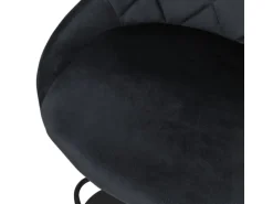 ML-Design Barhocker 4Er Set aus Samt Schwarz Gepolsterter Drehbar