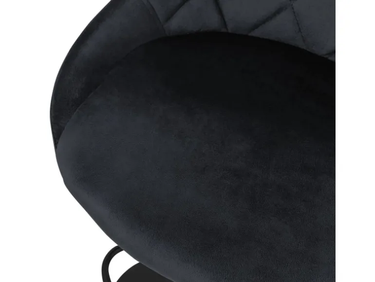 ML-Design Barhocker 4Er Set aus Samt Schwarz Gepolsterter Drehbar