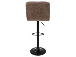 ML-Design Barhocker Set 2 Kunstleder Braun Gepolsterter Barstuhl mit Rückenlehne