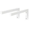 ML-Design 2Er Set Wandkonsole Winkel L-Form für Waschtisch 350x150 mm Weiß Stahl