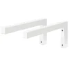 ML-Design 2Er Set Wandkonsole Winkel L-Form für Waschtisch 300x150 mm Weiß Stahl