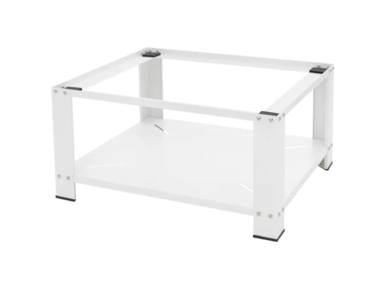 ML-Design Waschmaschinen Untergestell mit Ablage 63x54 cm Stahl Weiß bis 150kg