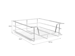 Monstershop 6 x Ausziehbare Küchenschublade  Für 50cm Breite Schränke