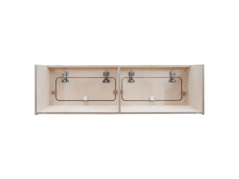 Monstershop Wohnwagen Hängeschrank mit schwarzem Rand 120cm x 35cm x 35cm