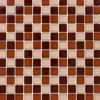 Mosaikmatte Glas Braun Beige Mix 30 cm x 30 cm