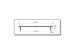 MS Beschläge Belüftungsgitter 130 x 1000 mm Aluminium Silber F1 Eloxiert