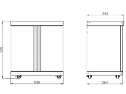 MyOutdoorKitchen Modul mit Schrank Black Collection