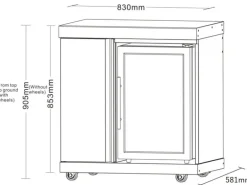 MyOutdoorKitchen Modul mit Kühlschrank und Aufbewahrungsschrank Stainless Collection