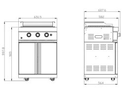 MyOutdoorKitchen Teppanyaki Modul Black Collection
