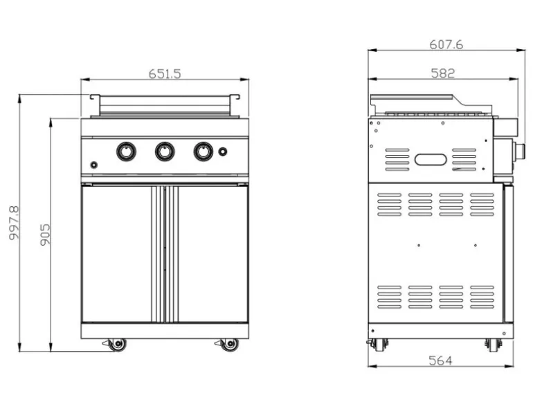 MyOutdoorKitchen Teppanyaki Modul Black Collection