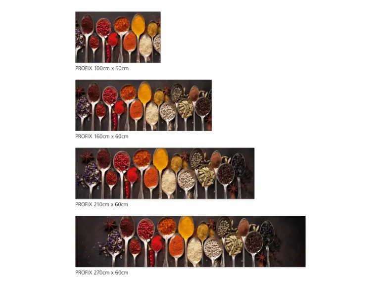 MySpotti Küchenrückwand Profix Cucina Piccante 270 x 60 cm Rot-Gelb-Schwarz