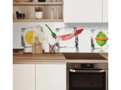 MySpotti Küchenrückwand Profix Cucina Eisfrüchte 210 x 60 cm Kristallklar