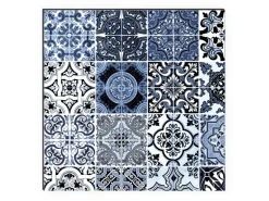 MySpotti Küchenrückwand Profix Cucina Stefano Fliese 210 x 60 cm Blau-Weiß