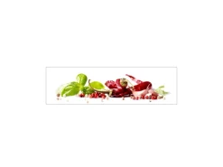 MySpotti Küchenrückwand Profix Cucina Herbs und Spice 210 x 60 cm Rot-Grün