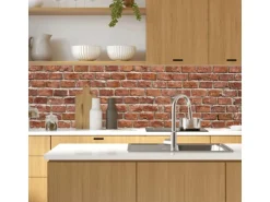 MySpotti Küchenrückwand Profix Cucina Brick Wall 270 x 60 cm Ziegelrot