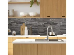 MySpotti Küchenrückwand Profix Cucina Black Brick 100 x 60 cm Stein Anthrazit