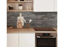 MySpotti Küchenrückwand Profix Cucina Black Brick 100 x 60 cm Stein Anthrazit