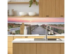 MySpotti Küchenrückwand Profix Cucina Osteestrand 100 x 60 cm Pink